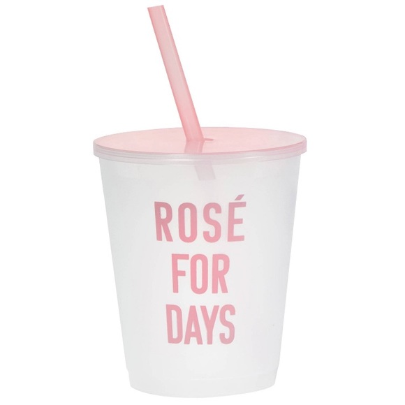 ROSÉ for DAYS 3 Frosted Drink Cups 16oz Reusable - Picture 2 of 3